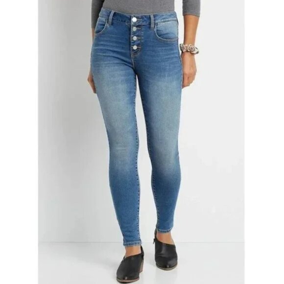 Maurices Denim - Maurices DenimFlex™ High Rise Medium Wash Button Fly Super Soft Jegging